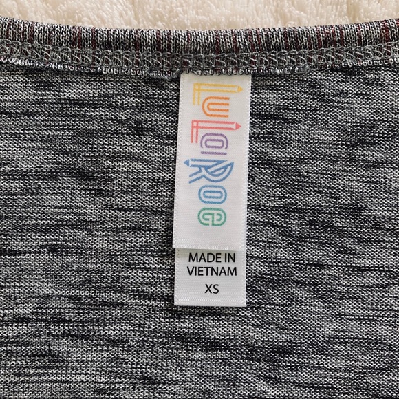 LuLaRoe Classic T - size XS, silver w/ red - Picture 6 of 10